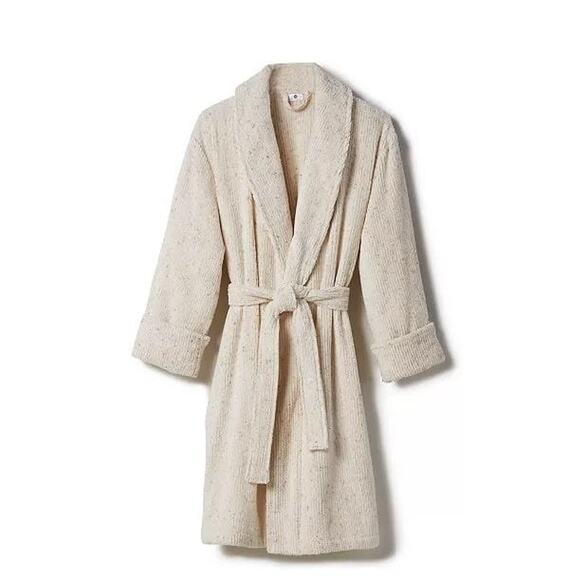 Hotel Collection 100% Cotton Natural Speckle Robe Size Small / Medium - Picture 1 of 1